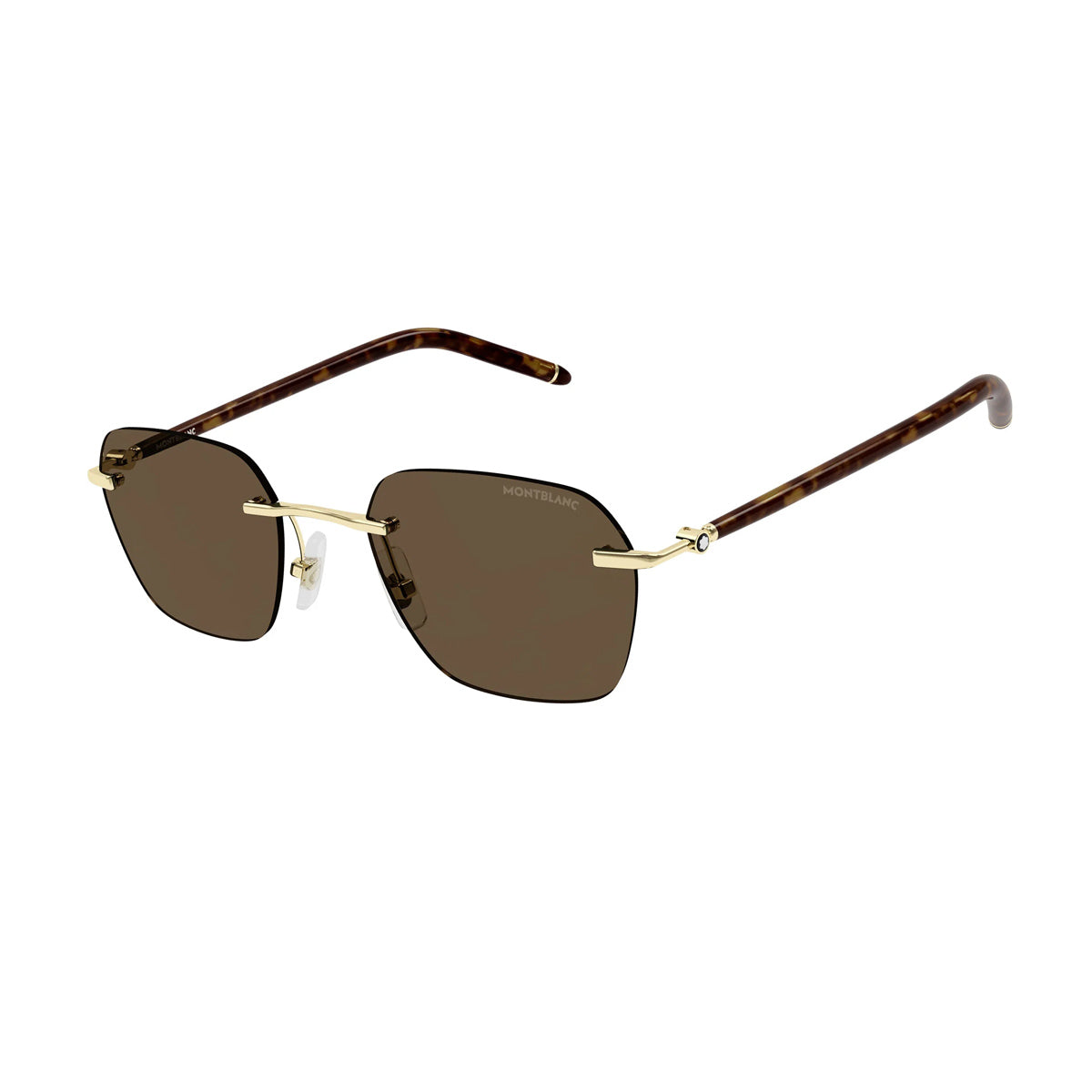 MB0270S LINE ESTABLISHED 004 Marrone Metal Occhiali Sole