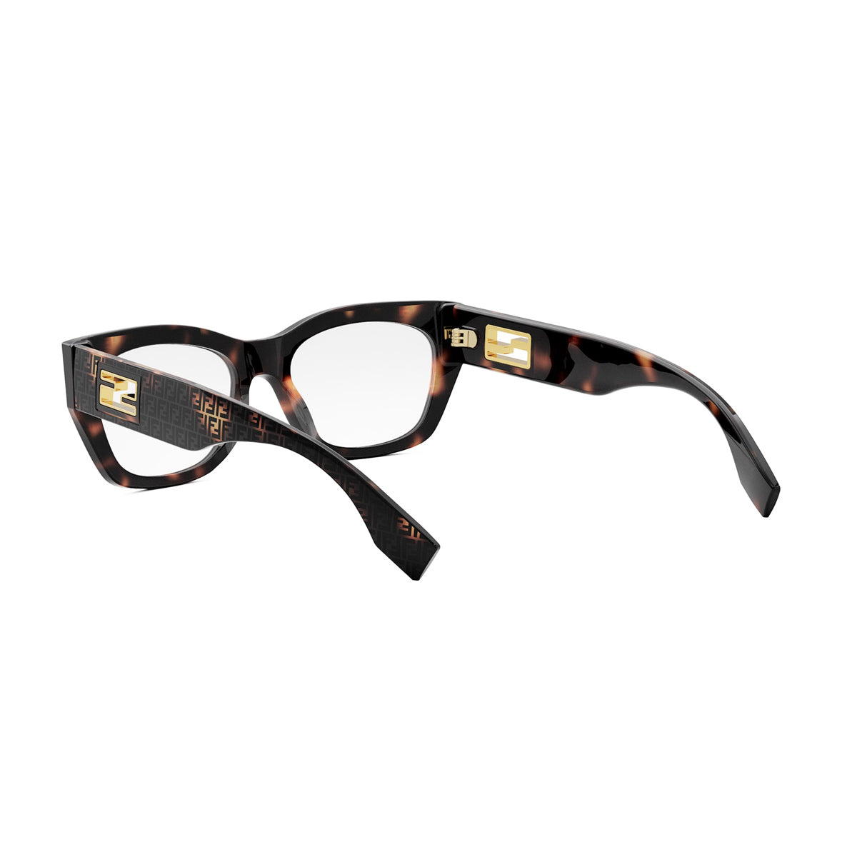 Fendi FE50082I Baguette 055 Havana Marrone Acetate Occhiali Da Vista