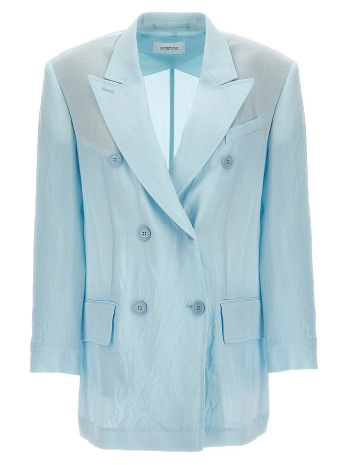 Zelig Blazer Light Blue Viscose Blazer, Suits