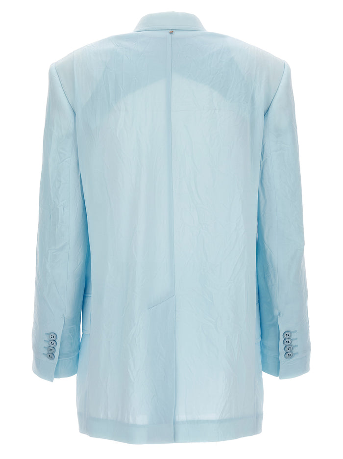 Zelig Blazer Light Blue Viscose Blazer, Suits