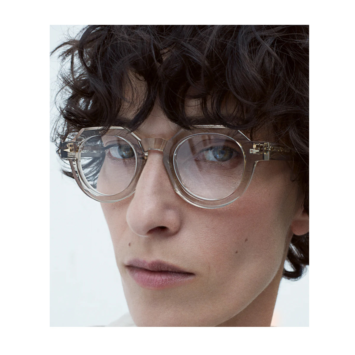 Ahlem Petits Champ Smokedlight Beige Acetate Occhiali Da Vista