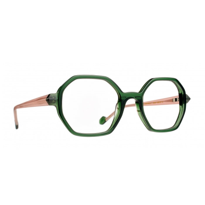Caroline Abram Tete À Lunettes Mini Milly Junior 2024 Green Pink Verde Acetate Occhiali Da Vista