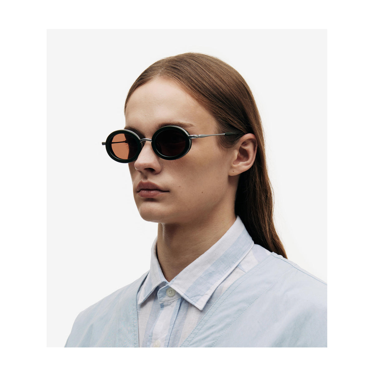 Projekt Produkt P12 HMCC5 C9MWG Dark Green Matt White Gold Verde Acetate/metal Occhiali Da Sole