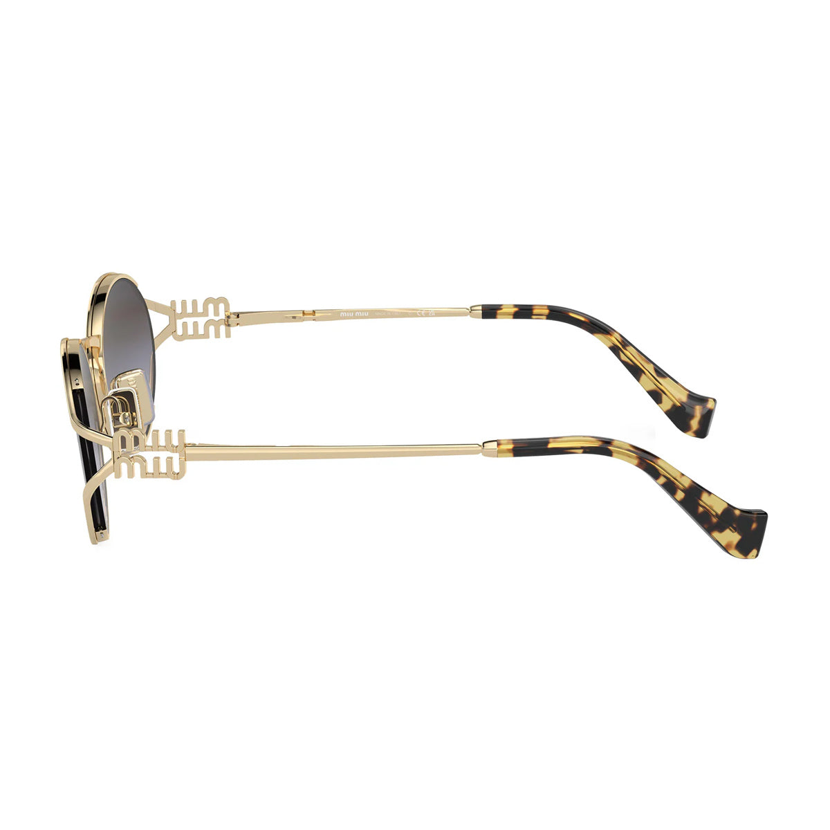 MiuMiu 0MU 52YS Miu Logo ZVN5D1 Gold Oro Metal Occhiali Da Sole