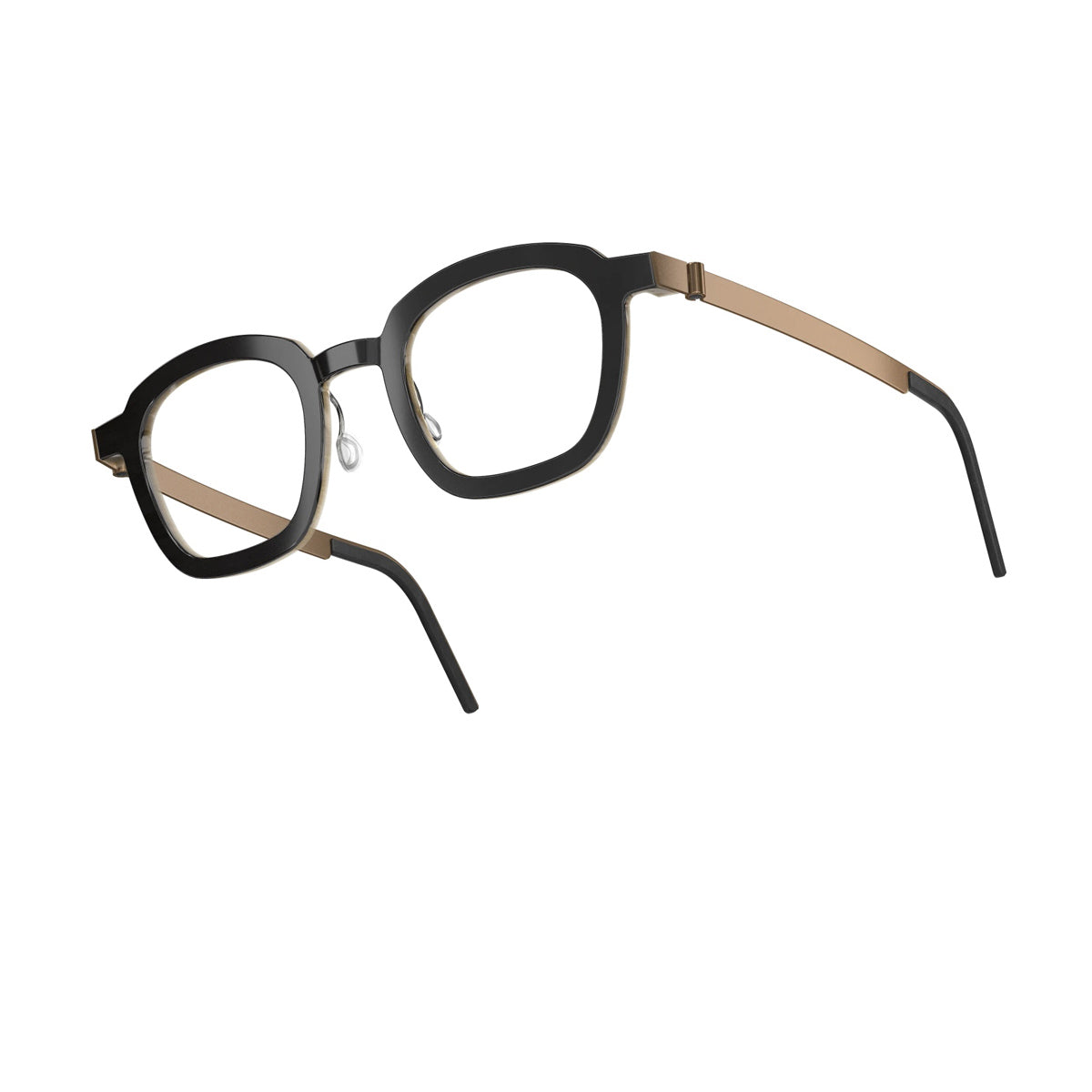 Lindberg Buffalo Horn 1858 H26 PU15 Nero Marrone Chiaro Bronzo Horn/titanium Occhiali Da Vista