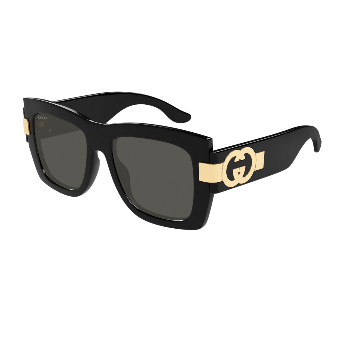 Gucci GG1688S Linea GG Logo 001 Black Grey Nero Injected Occhiali Da Sole