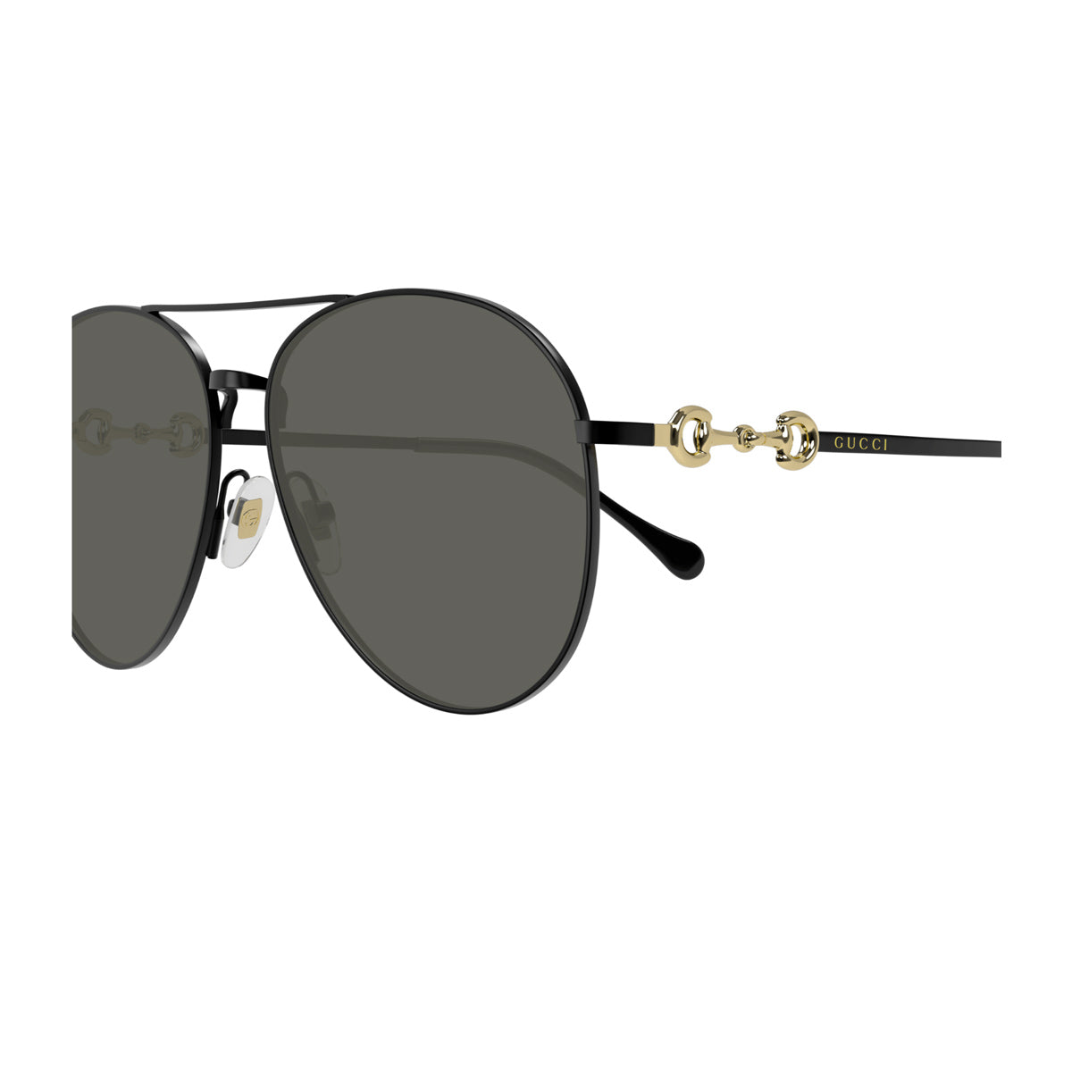 Gucci GG1698S Linea Horsebit 001 Black Grey Nero Metal Occhiali Da Sole