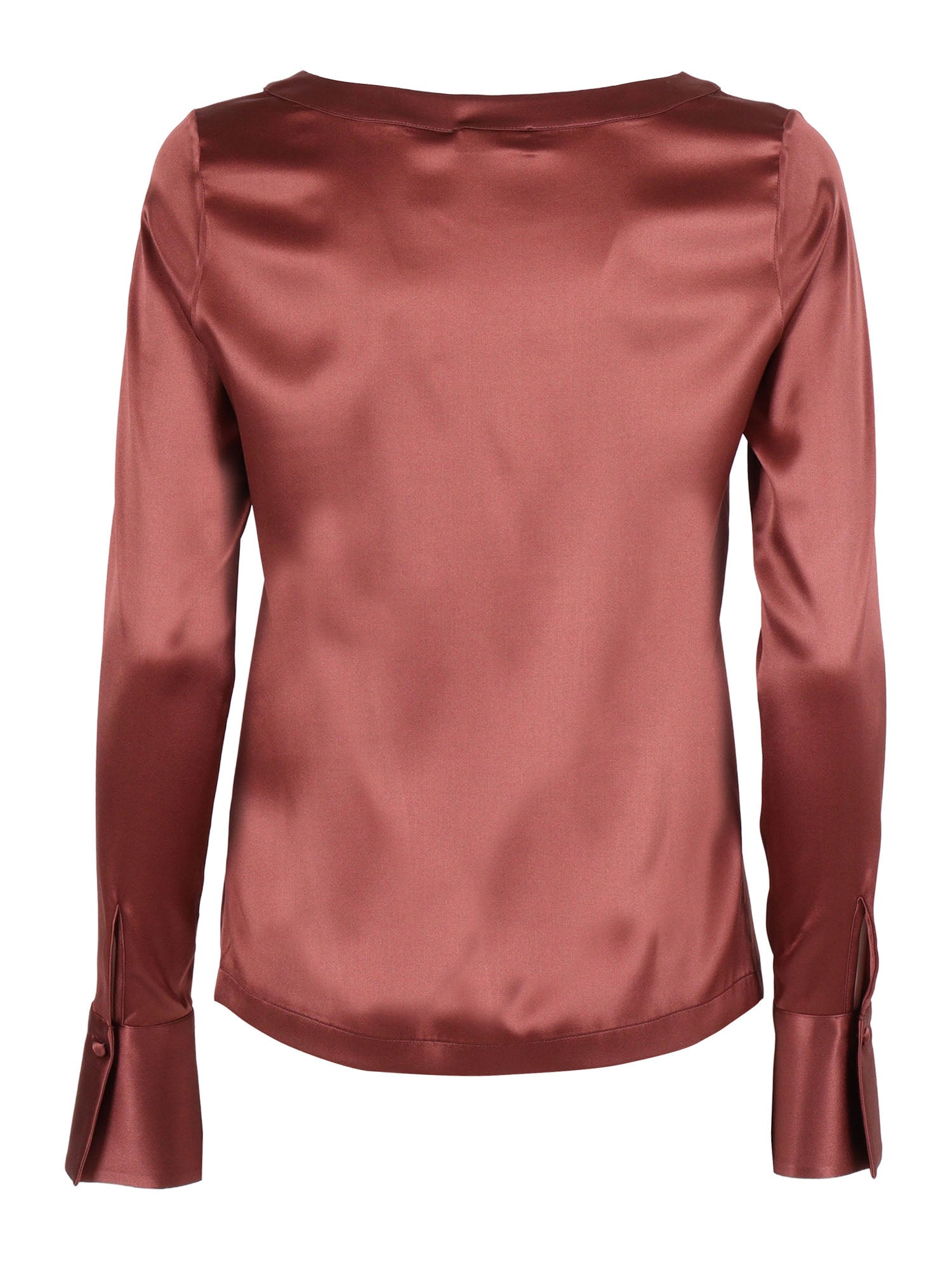 Silk Shirt Mod. Angie B Bordeaux Elastane