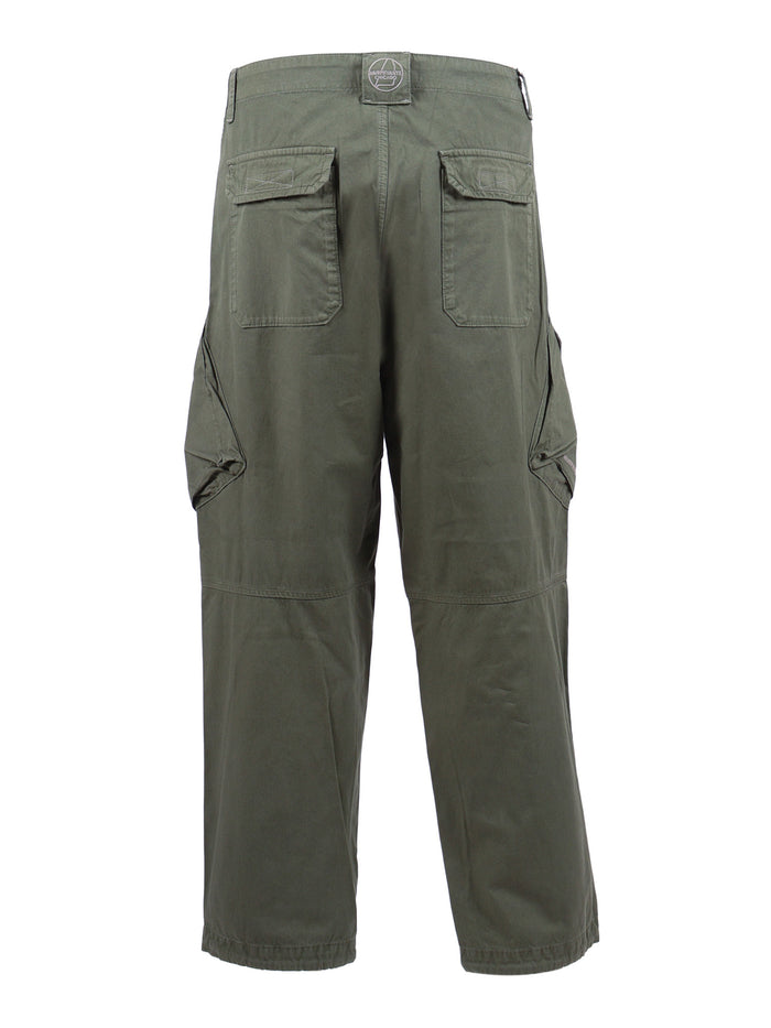 Marine Trouser Olivine Green Cotton
