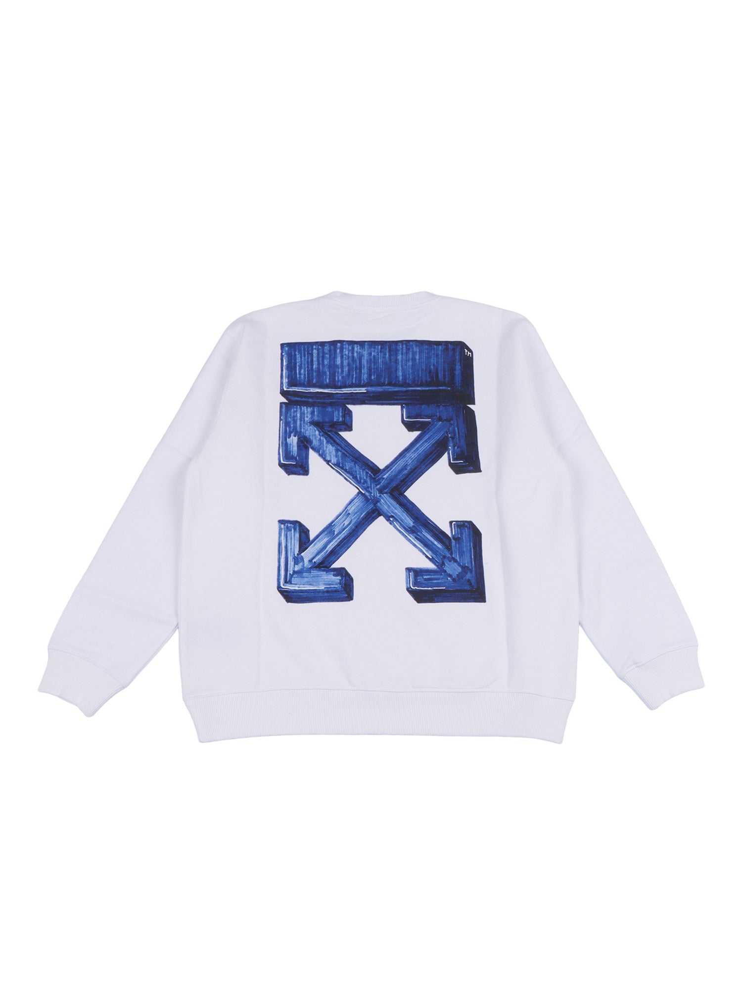ARROW SKETCH CREWNECK White Cotton Sweatshirt