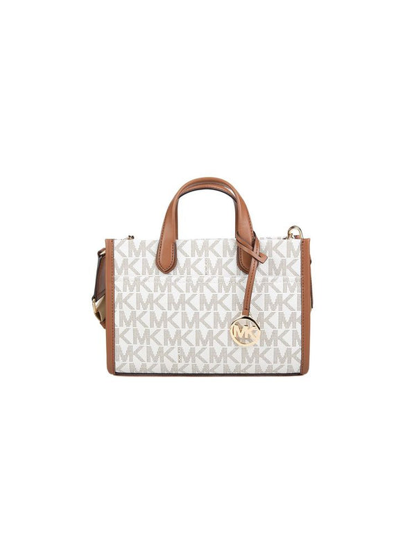 Michael Kors Tote Bag Vanilla-Luggage Vanilla/luggage 89.coated Canvas / Tote-bags
