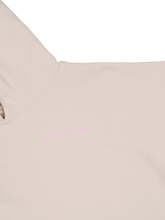 OVERLOGO OVER FIT HOODIE GIRL Beige Cotton Sweatshirt
