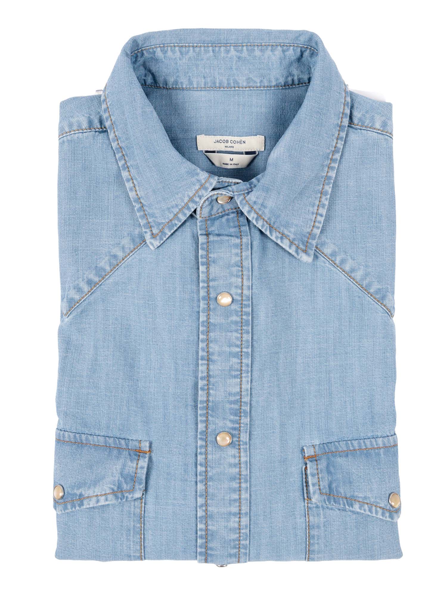 WESTERN SHIRT Blue Cotton
