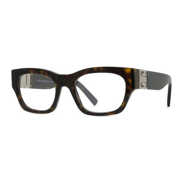 Givenchy Eyeglasses Rectangle Full Rim, Havana Frame And Clear Demo Lenses Lens Gv50058i053 Brown Sunglasses