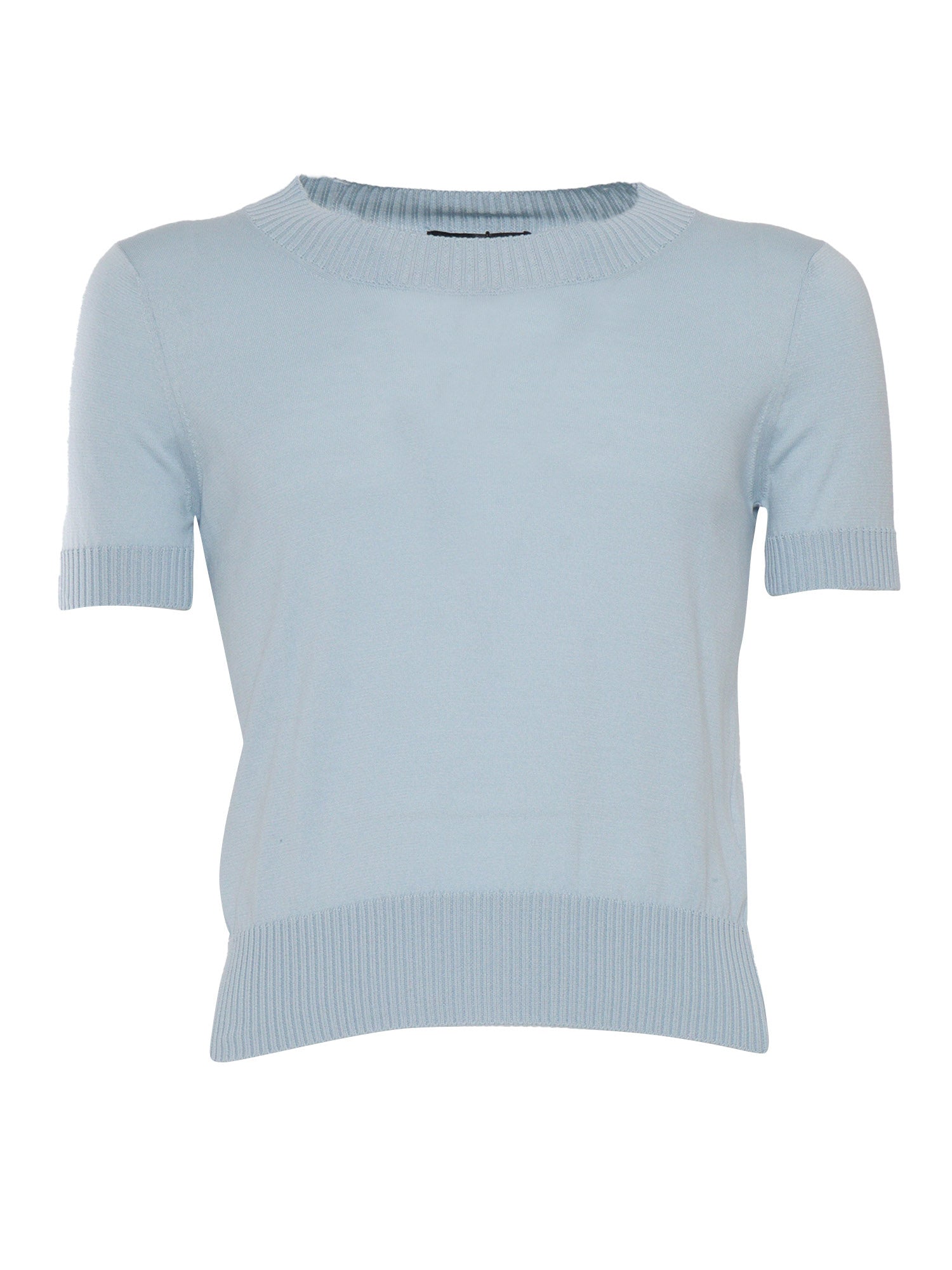 CREWNECK SWEATER SS Light Blue Cotton