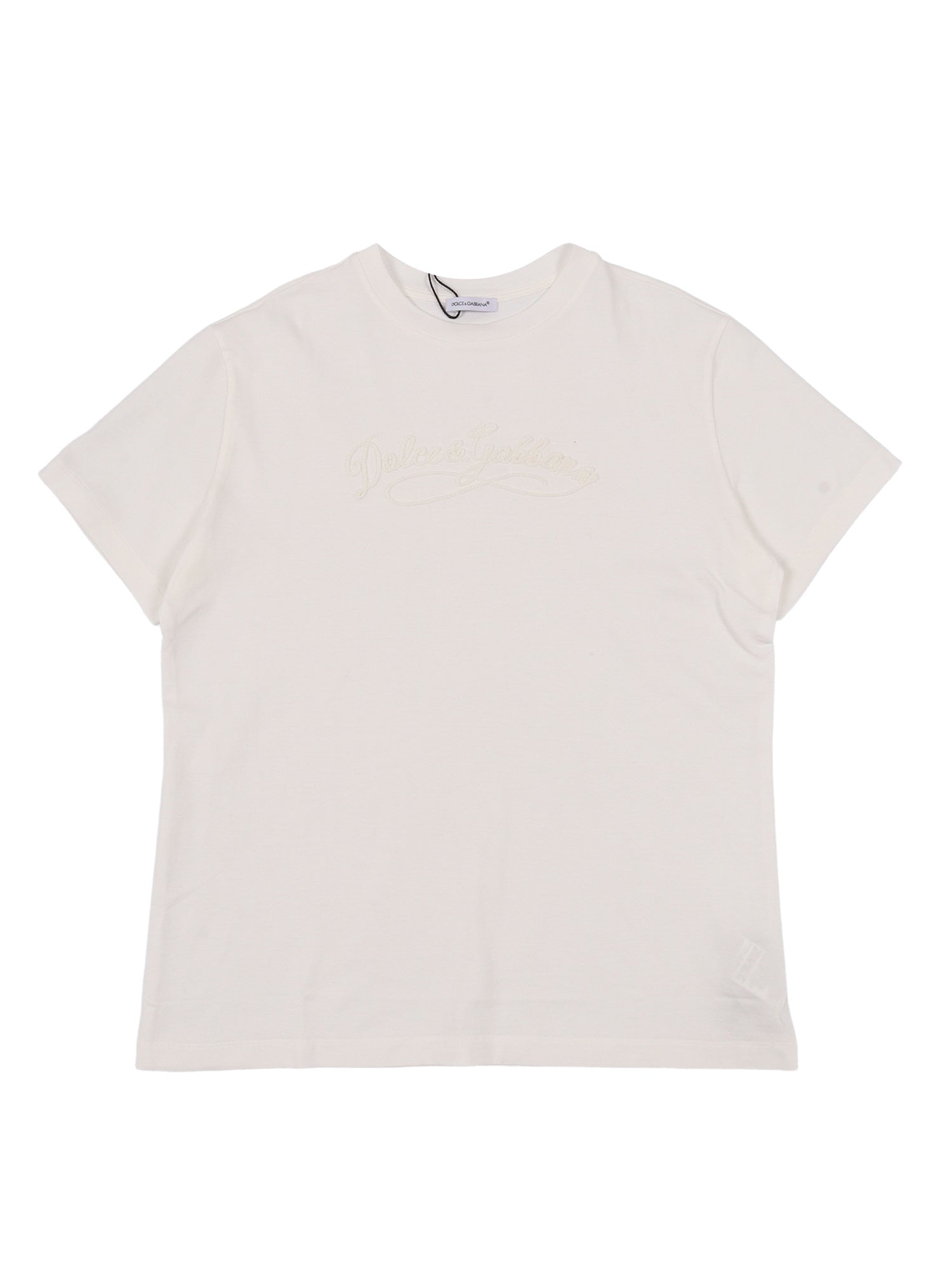 T-Shirt White Cotton Short Sleeves