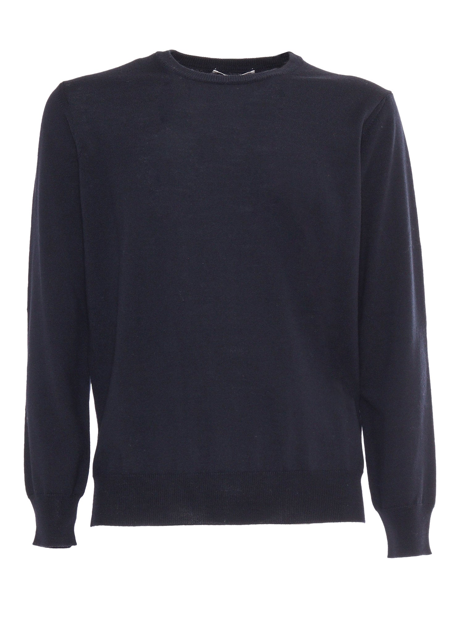 Crewneck Sweater Blue Extrafine Merino Wool