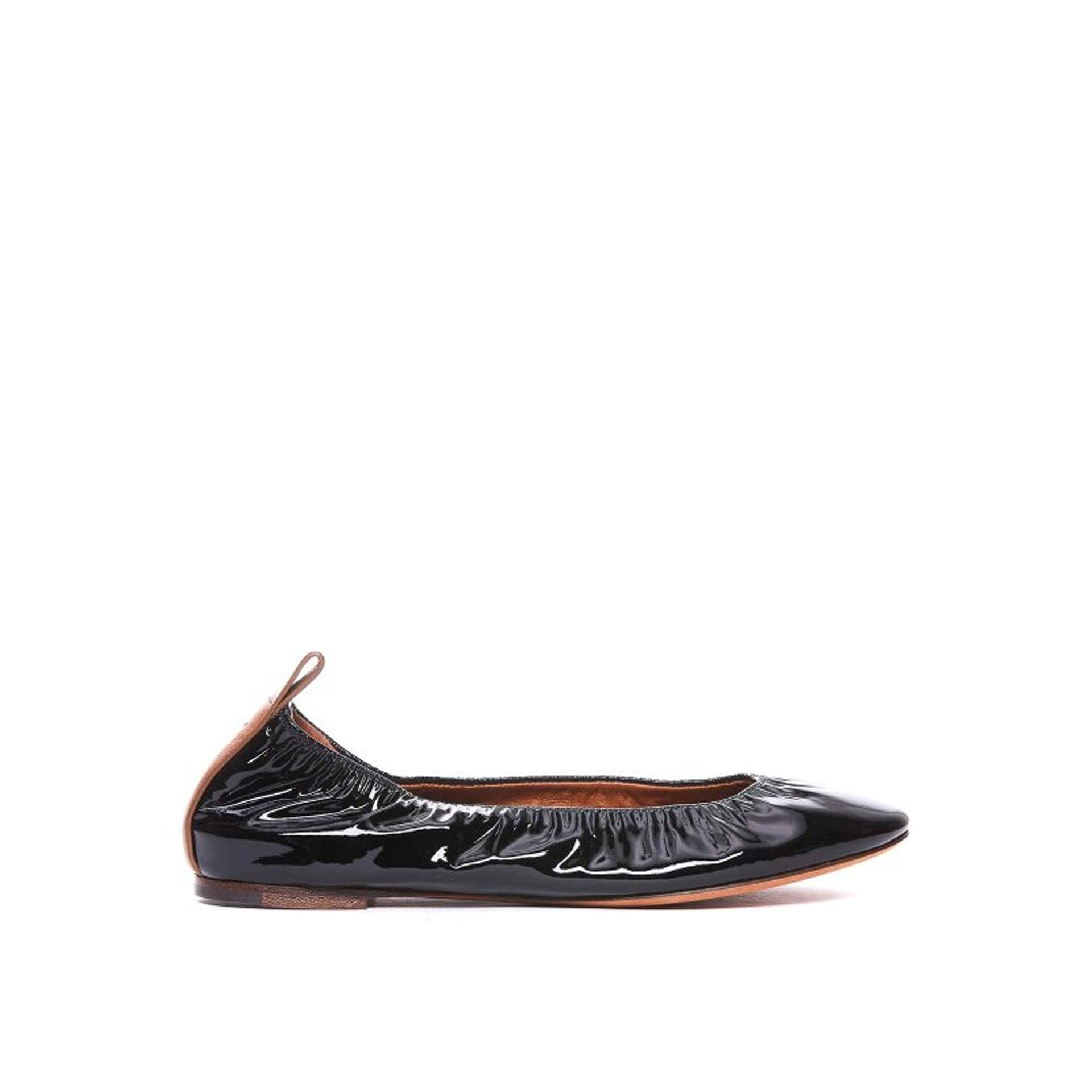 Lanvin Leather Ballerina Flats Black Calf