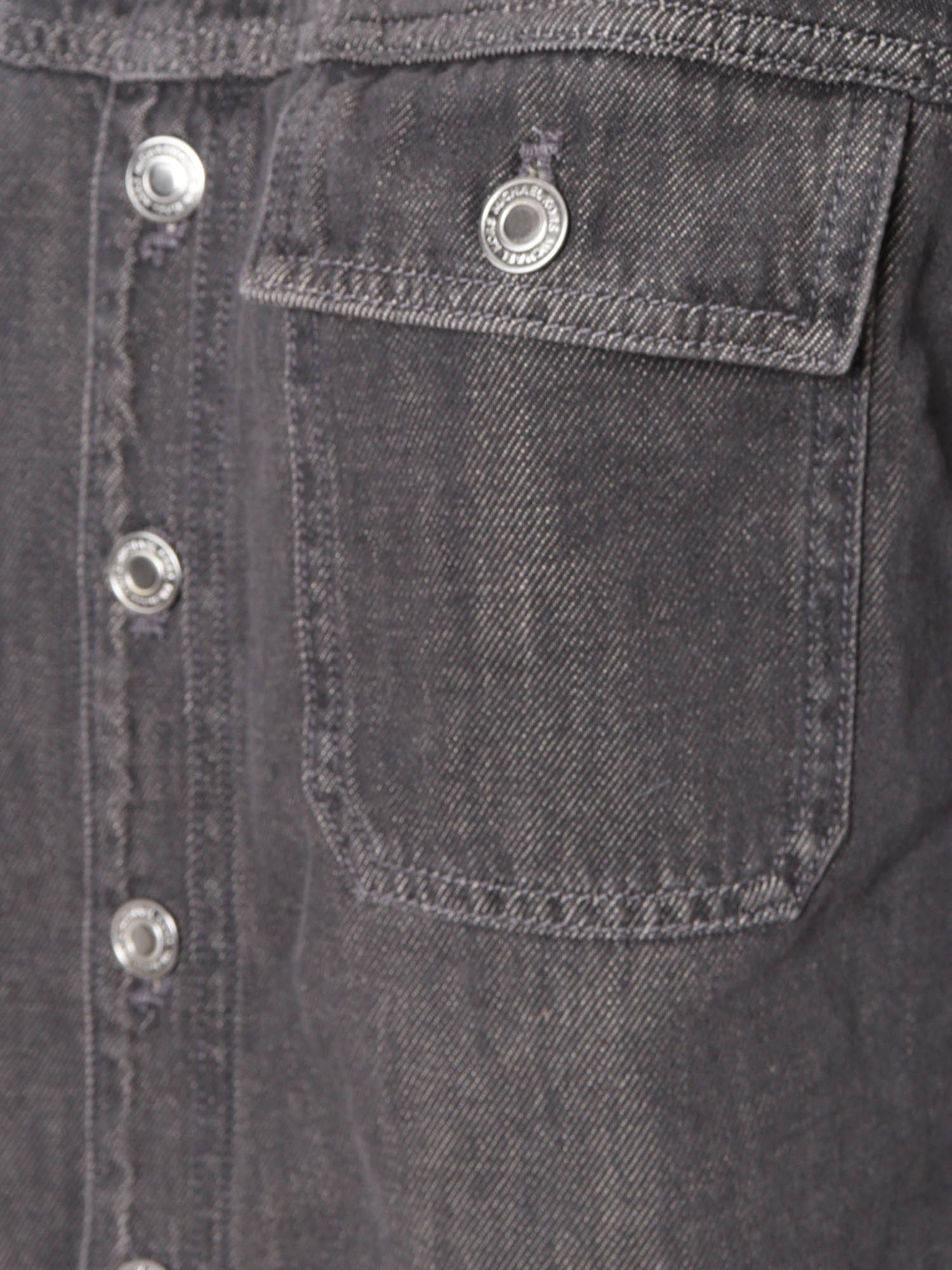 Ls Denim Shirt Grey Cotton