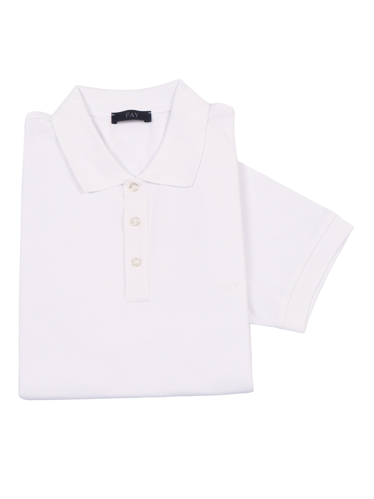 PIQUET STRETCH POLO White Cotton Elastane Shirt