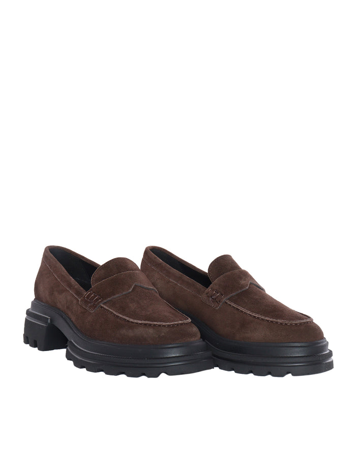 H674 Mocassino Brown Loafer