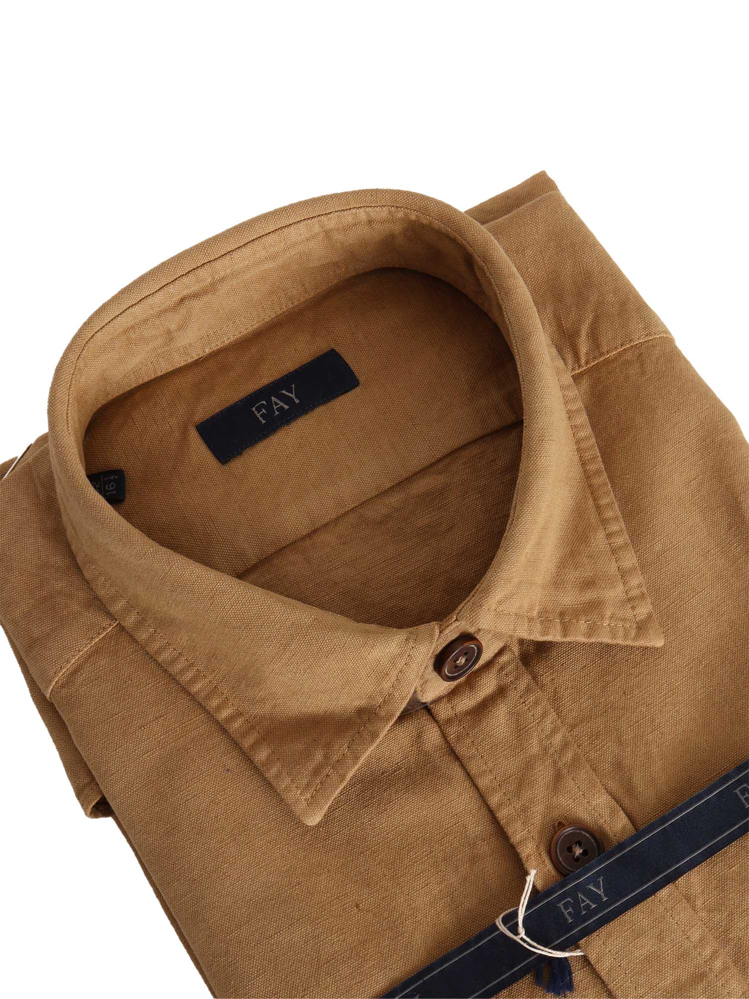 Brown over shirt Cotton Linen