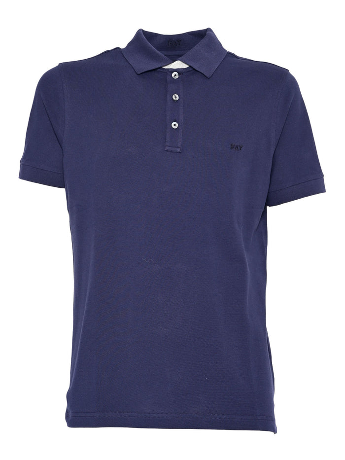PIQUET POLO Blue Cotton Elastane Shirt