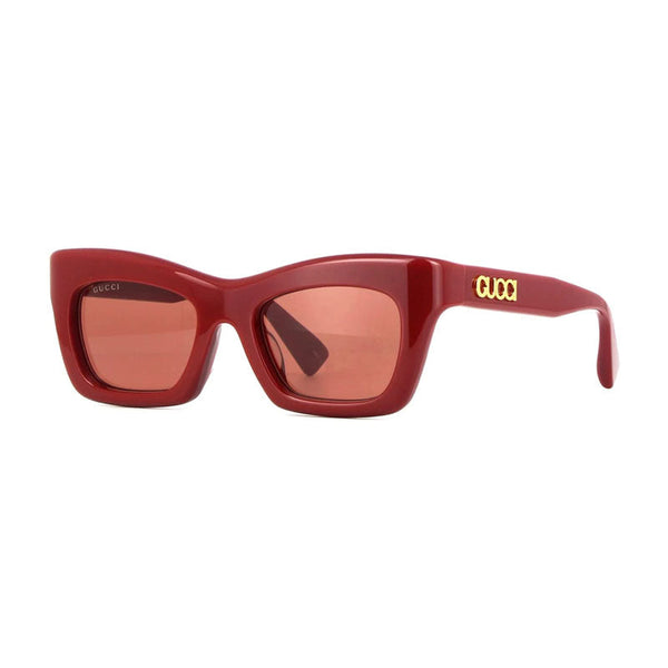 Gucci Gg1773sa 002 Shiny Burgundy-Brown Red Sunglasses