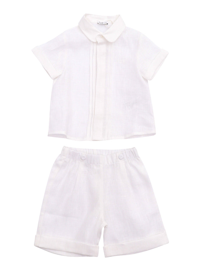 SET White Linen Suits
