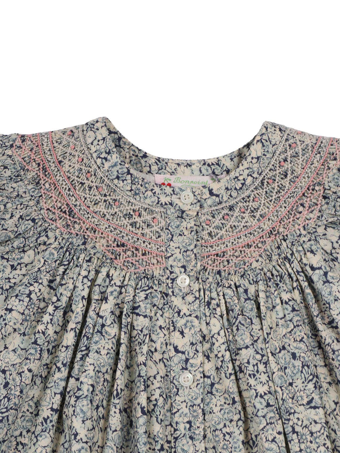 LADWIGA DRESS Blue Organic Cotton