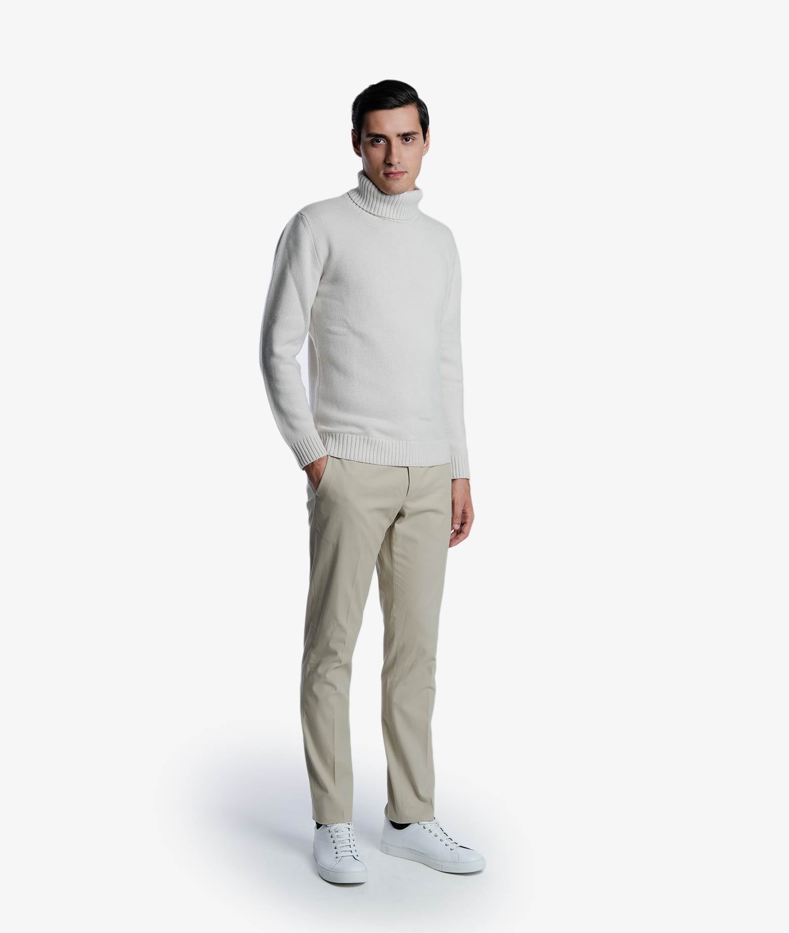 Turtleneck Cashmere Sweater Winnipeg Olive Knitwear