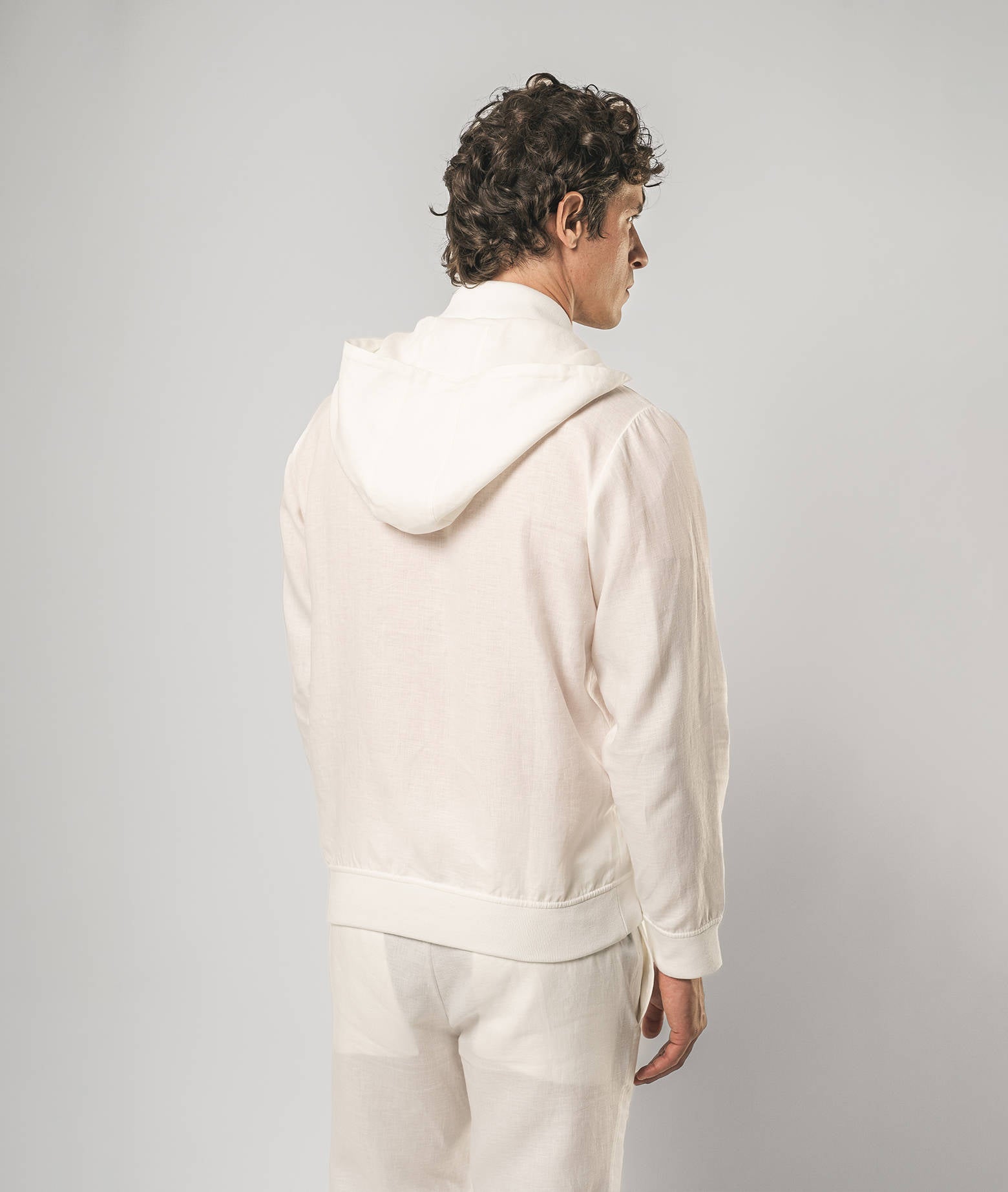 Linen Hoodie Korfu Olive Sportwear Blouson
