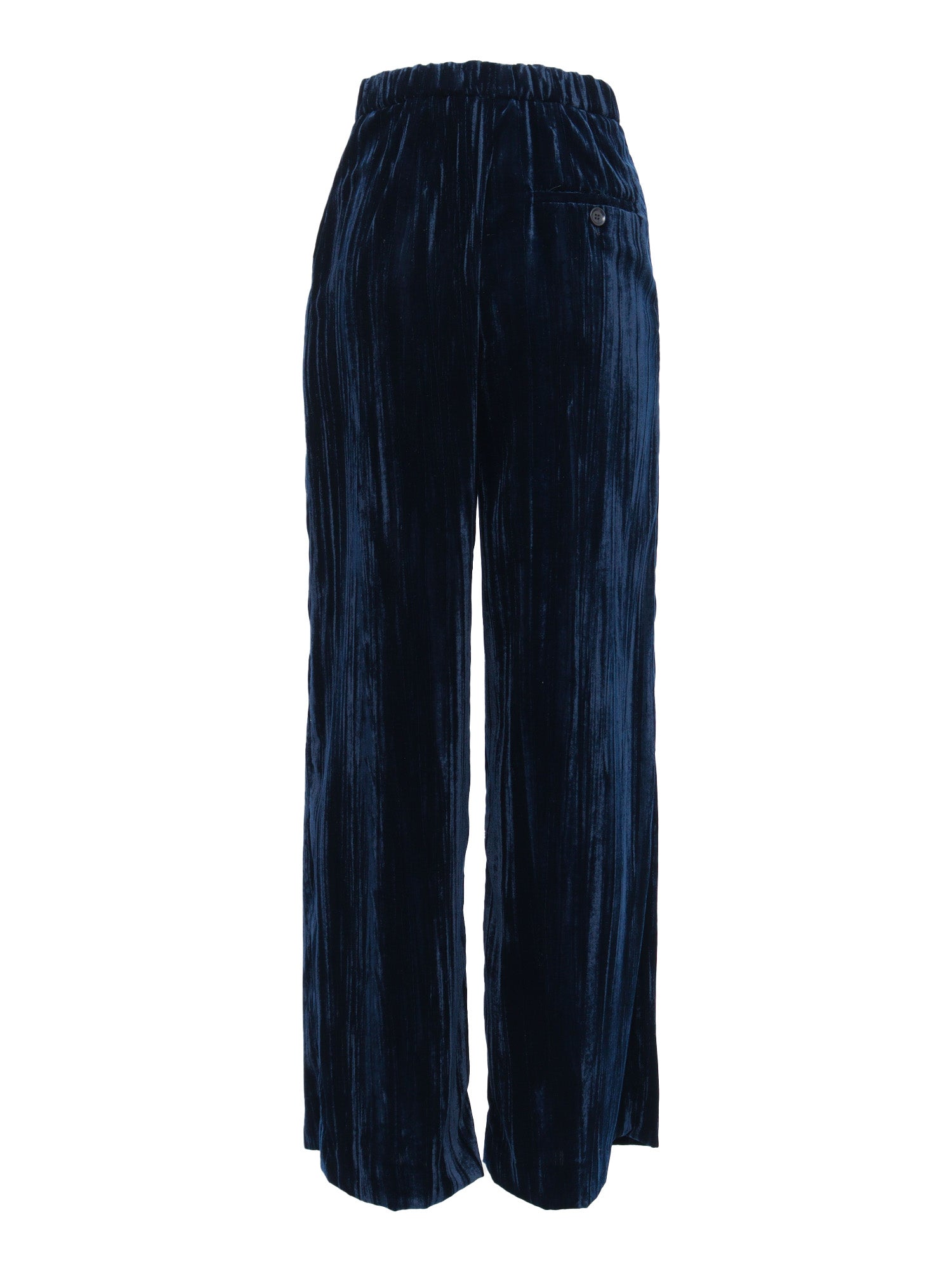 Woman Pants Blue Polyester