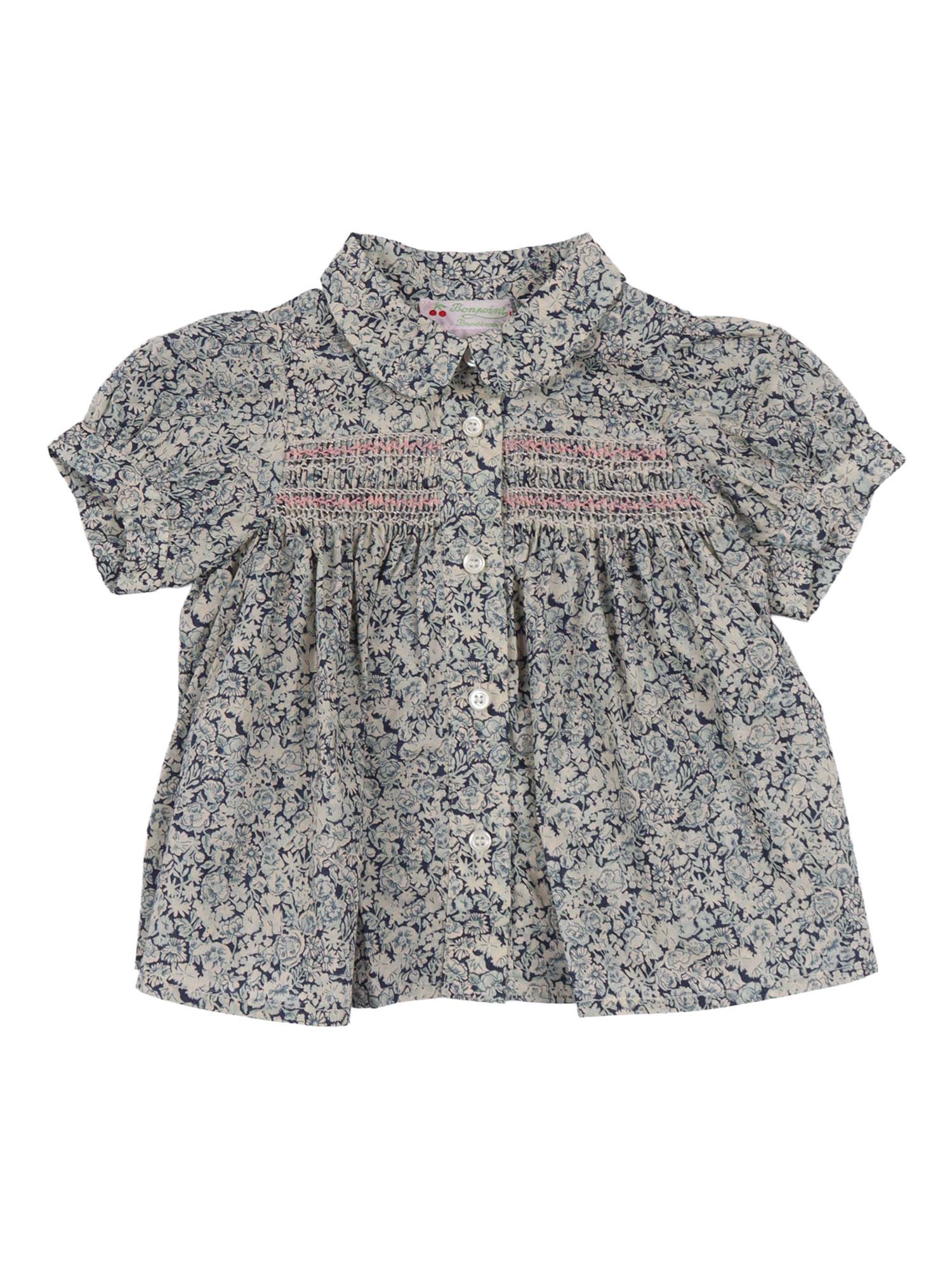 LAURENCIA BLOUSE Blue Organic Cotton