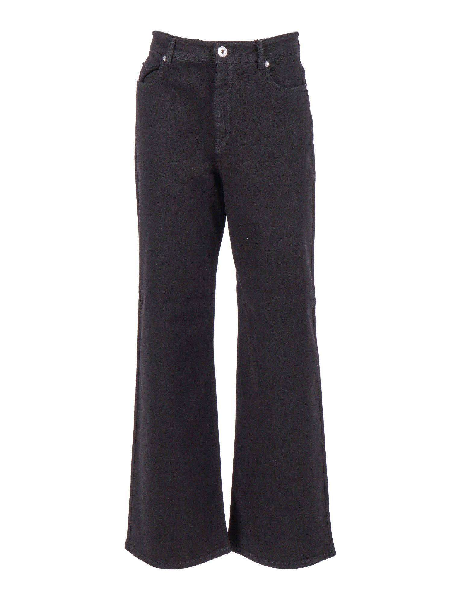 TROUSERS Black Cotton Elastane Pant