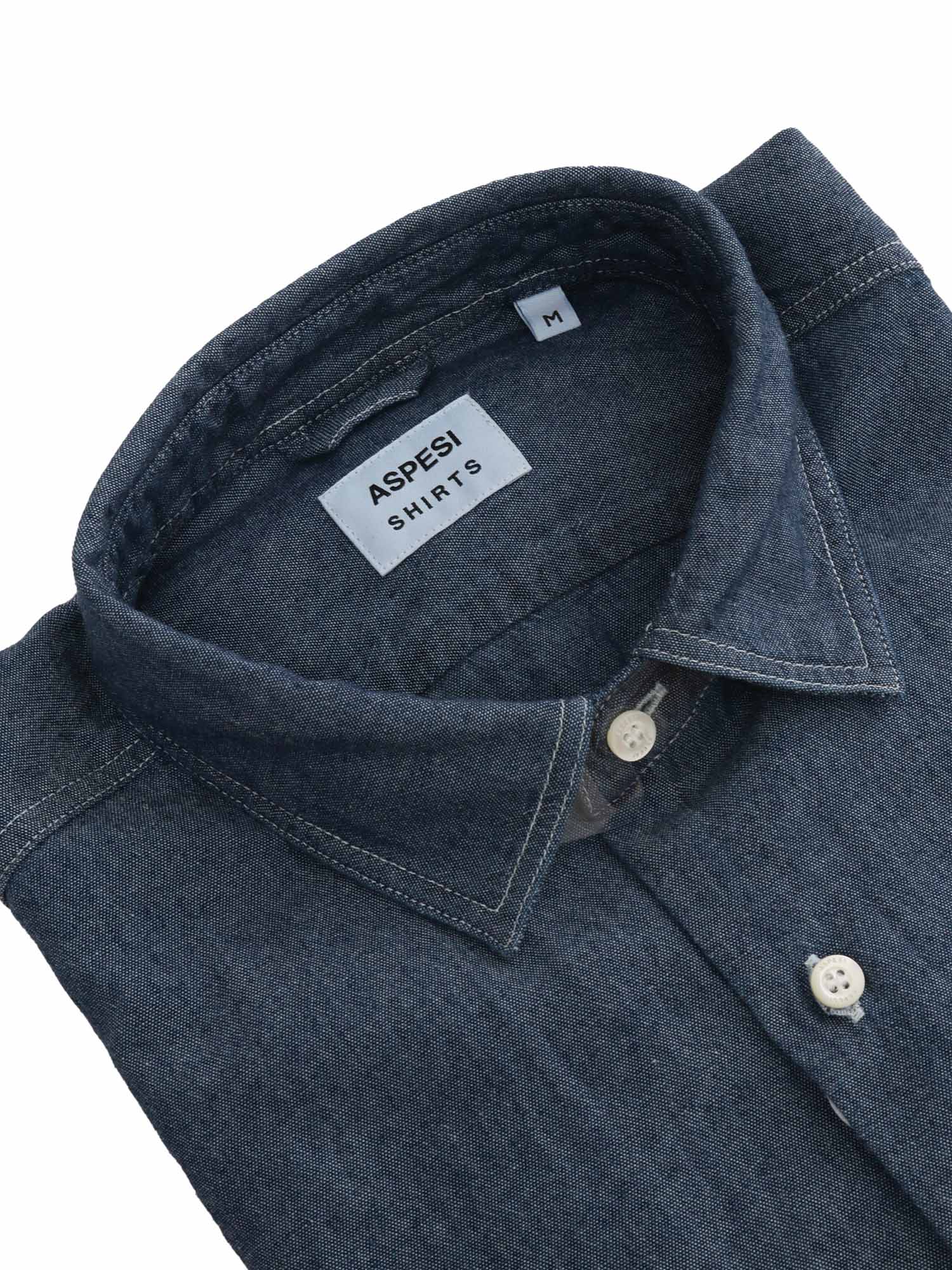 Man Shirt Blue Cotton