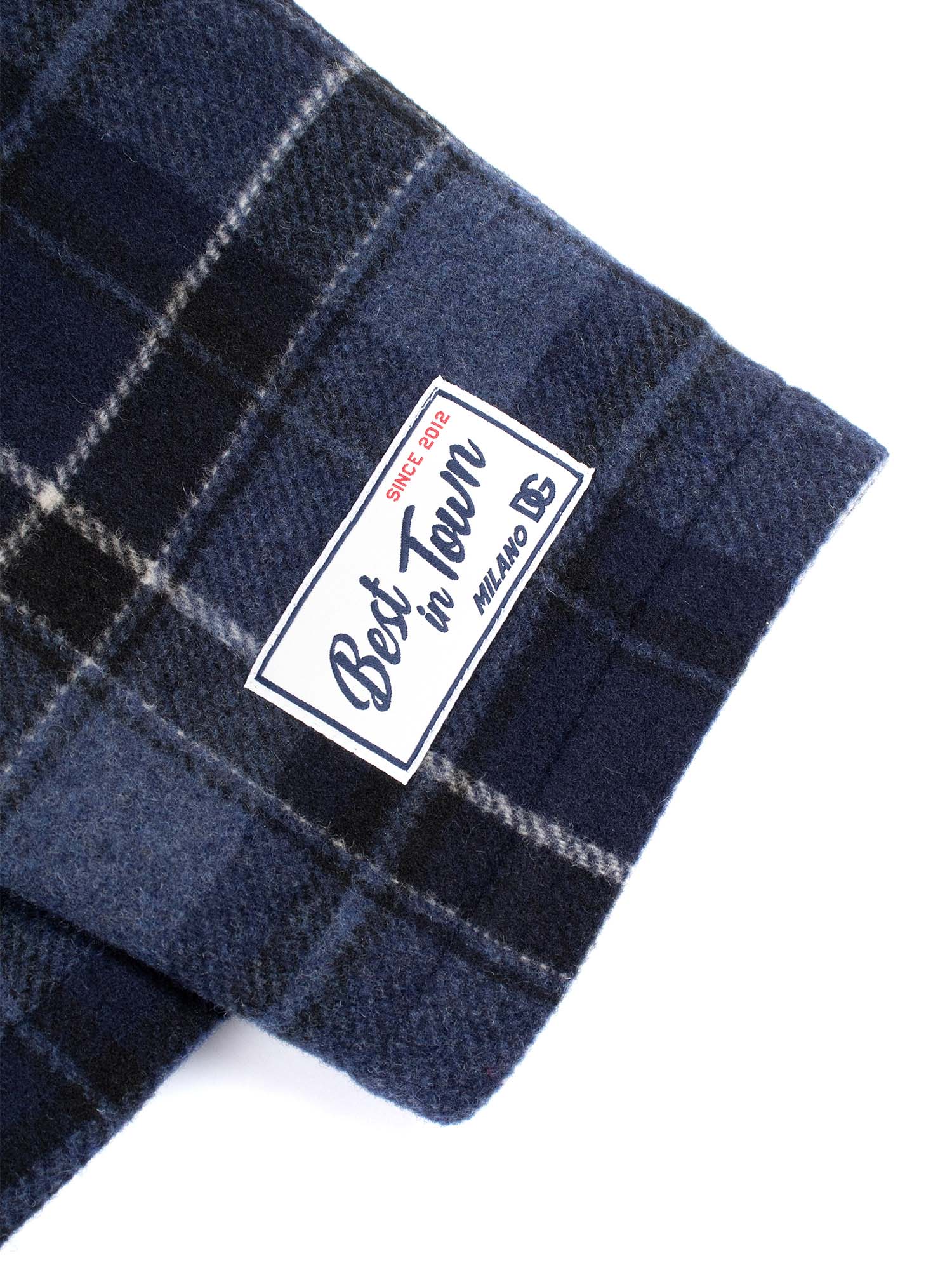 Coat Blue Polyamide Wool Lining Viscose
