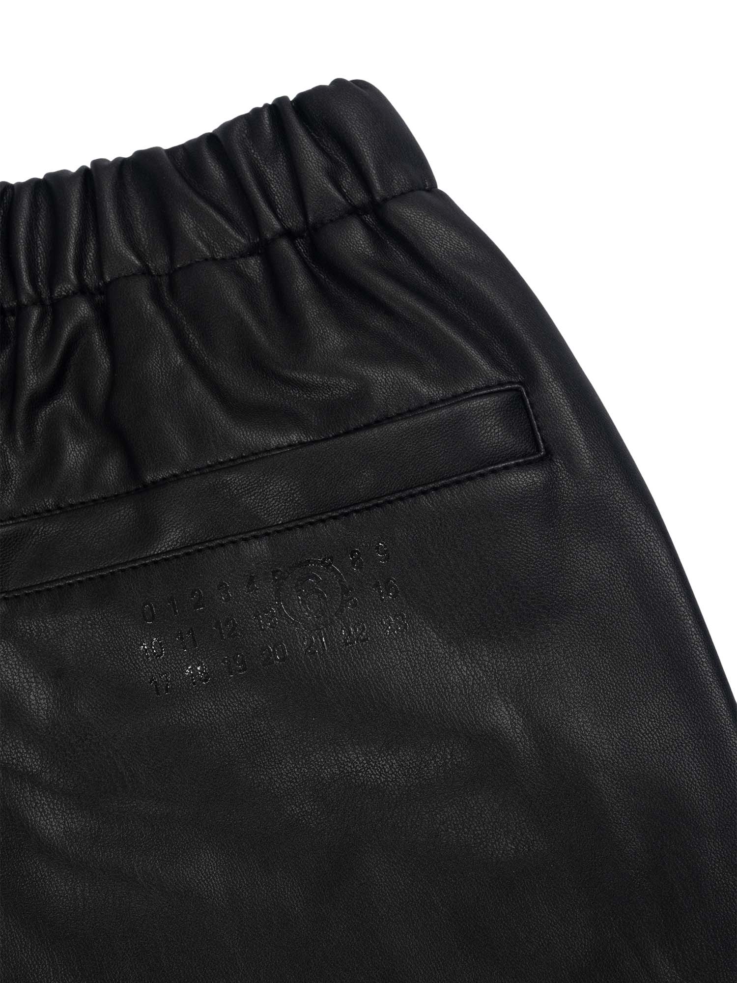Pants Black Viscose Coating Polyurethane
