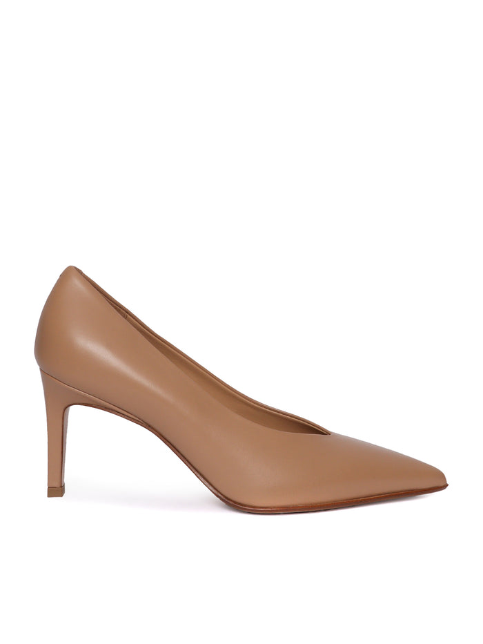 Galassia56 Calf Brown Pumps Beige Pump