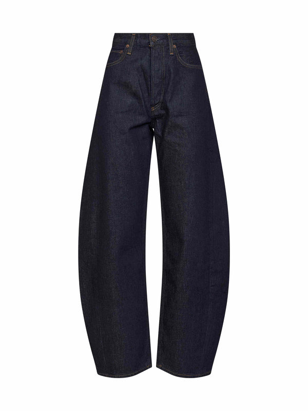 Jeans Luna High Rise Pieced Taper Blue Denim Regenerative Cotton