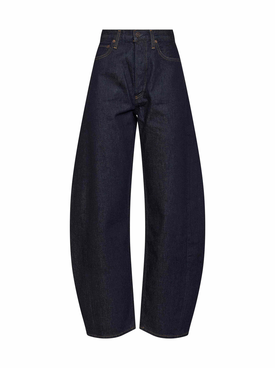 Jeans Luna High Rise Pieced Taper Blue Denim Regenerative Cotton
