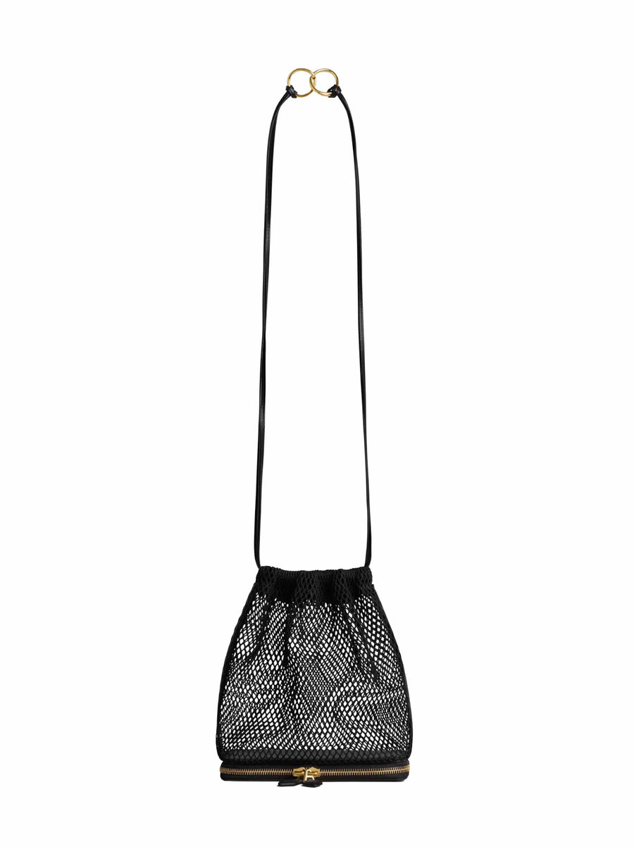 Drawstring Bag Le Pochon Black Polyamide Shoulder