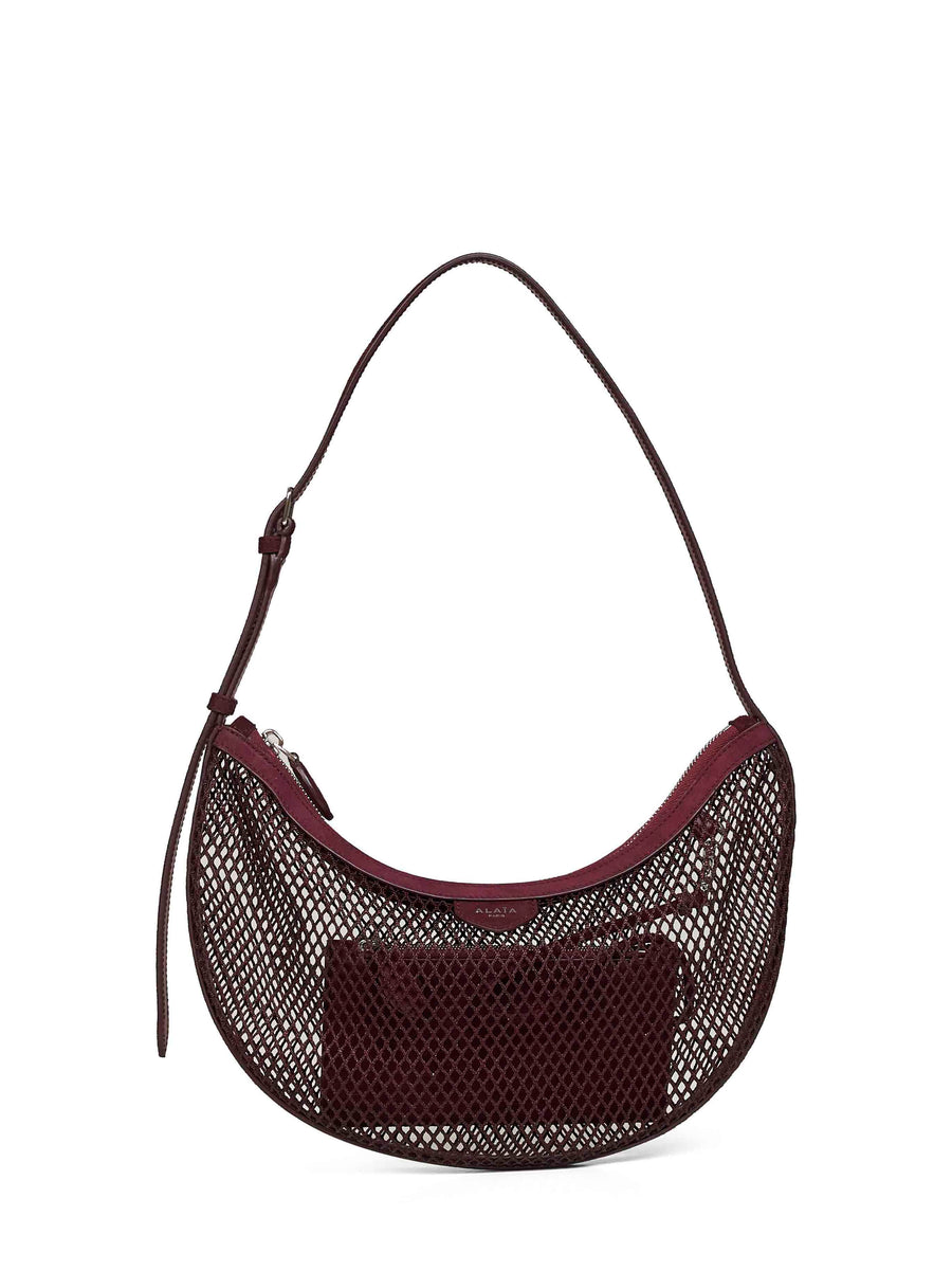 Shoulder Bag Demi Lune Burgundy Lambskin