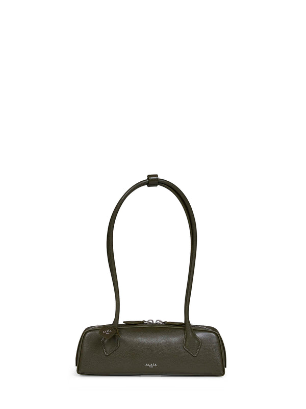 Small Shoulder Bag Le Teckel Green Goatskin Leather