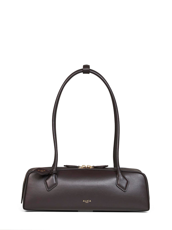 Shoulder Bag Le Teckel Dark Brown Calf Leather