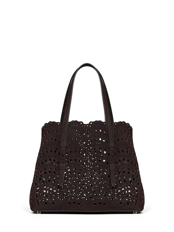 Tote Bag Mina 25 Dark Brown Calf Leather Handbags