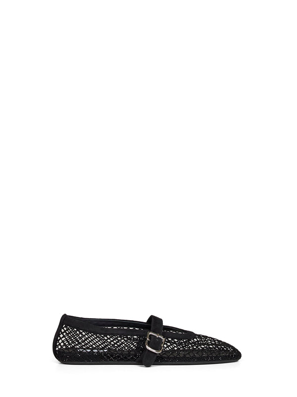 Ballet Flats Black Lamé Suede Lambskin Ballerina Shoes