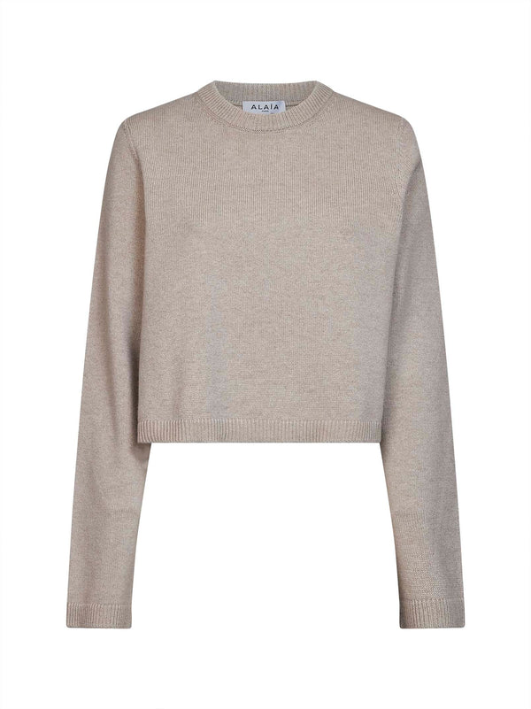 Boxy Cashmere Sweater Beige
