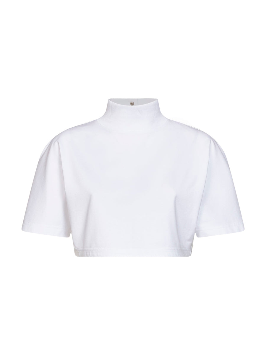 Cropped Jersey T-Shirt White Polyester T-shirts & Jerseys