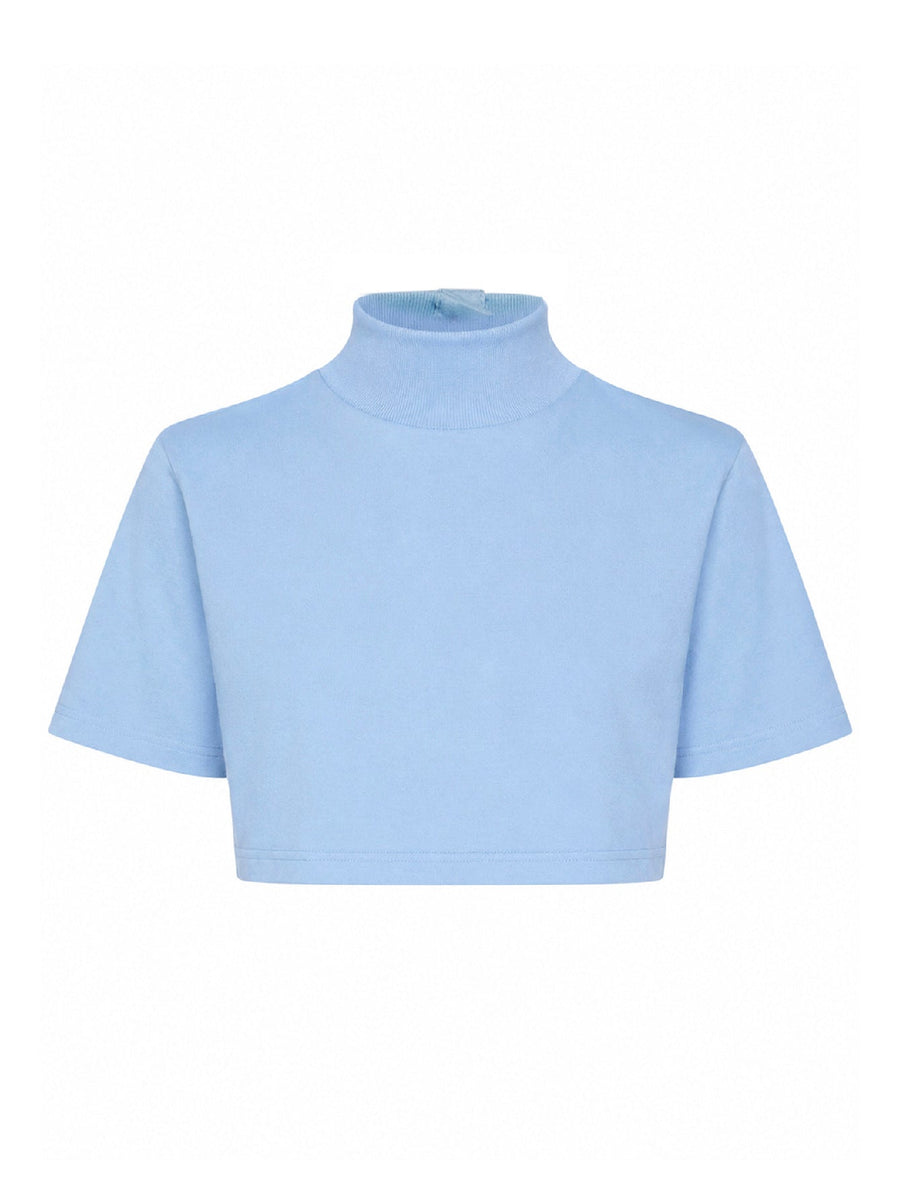 Cropped T-Shirt Light Blue Cotton T-shirts & Jerseys